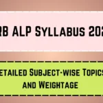 RRB ALP Syllabus 2025